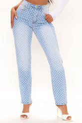 Feel It Out Straight Leg Jeans - Medium Blue Wash Ins Street